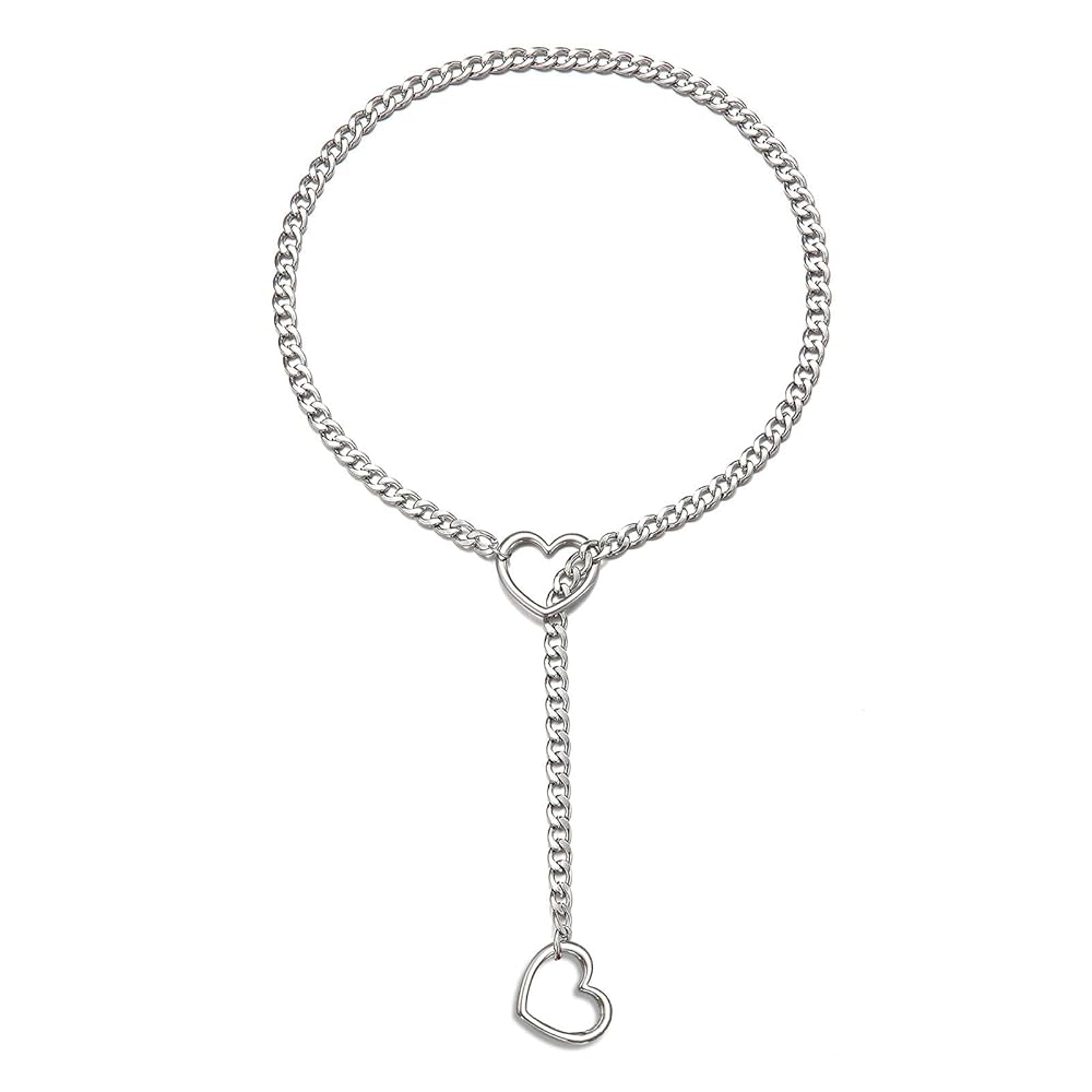 Amazon.com: JAVARNV Heart Slip Chain Necklace for Women
